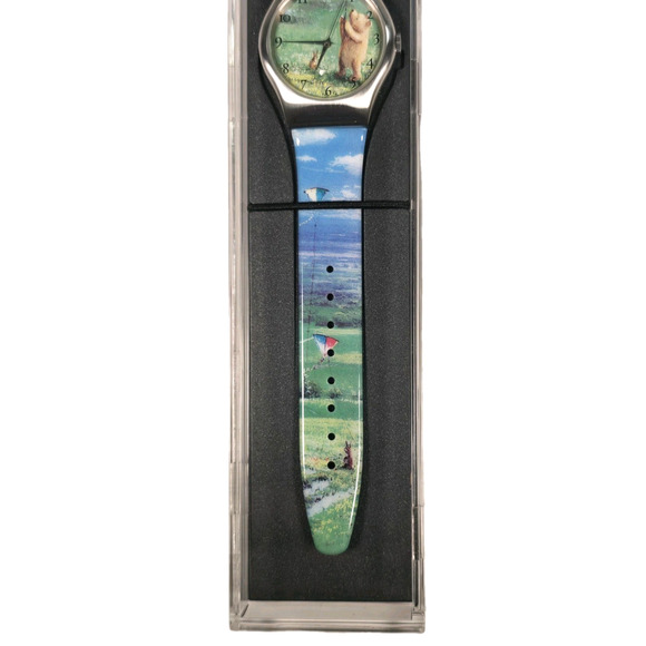 Rare Vintage LAKS Winnie The Pooh Flying A Kite Limited Edition Watch With Case main image 6